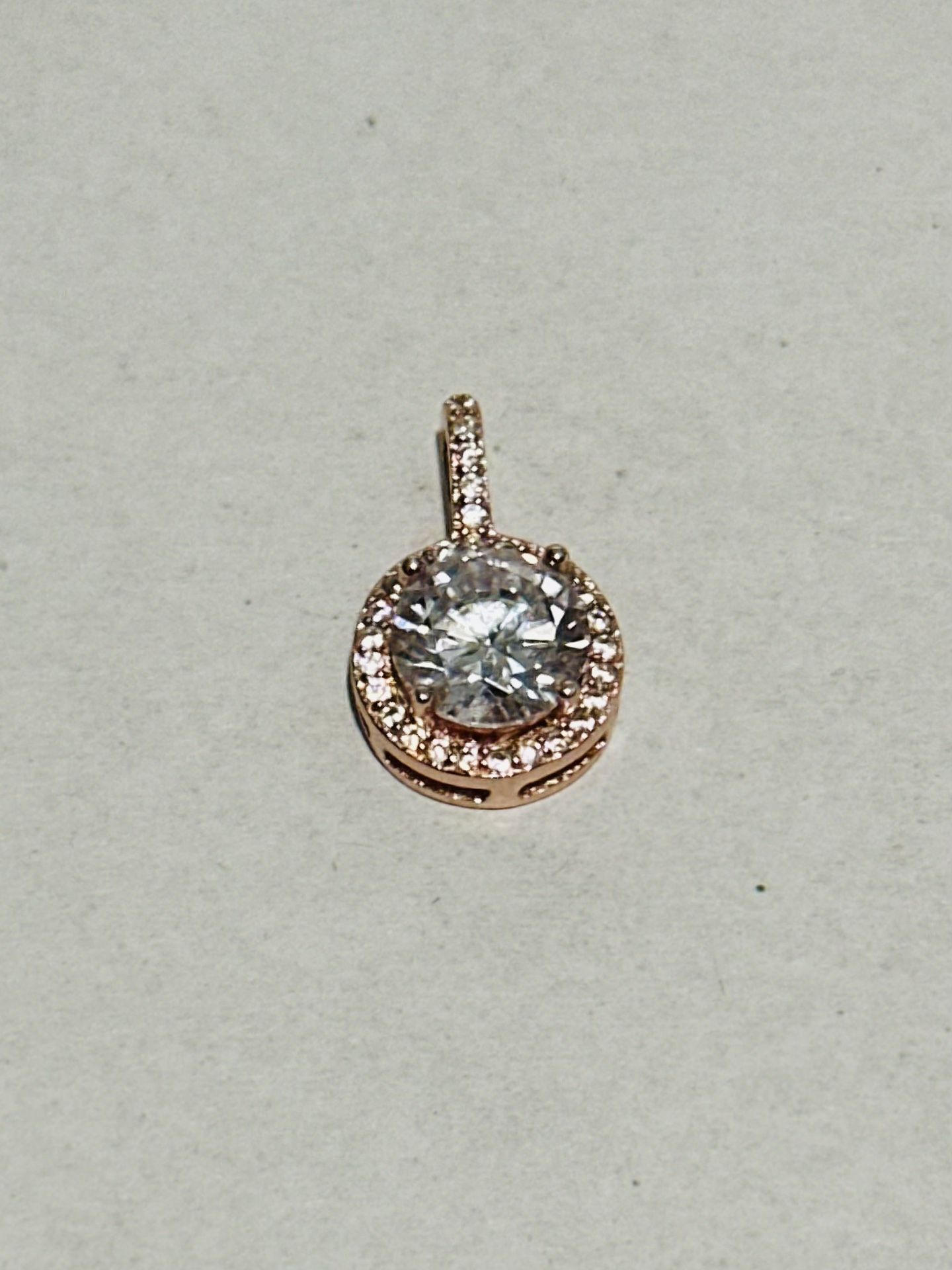 925 Sterling Silver Layered with Rose Gold Pendant