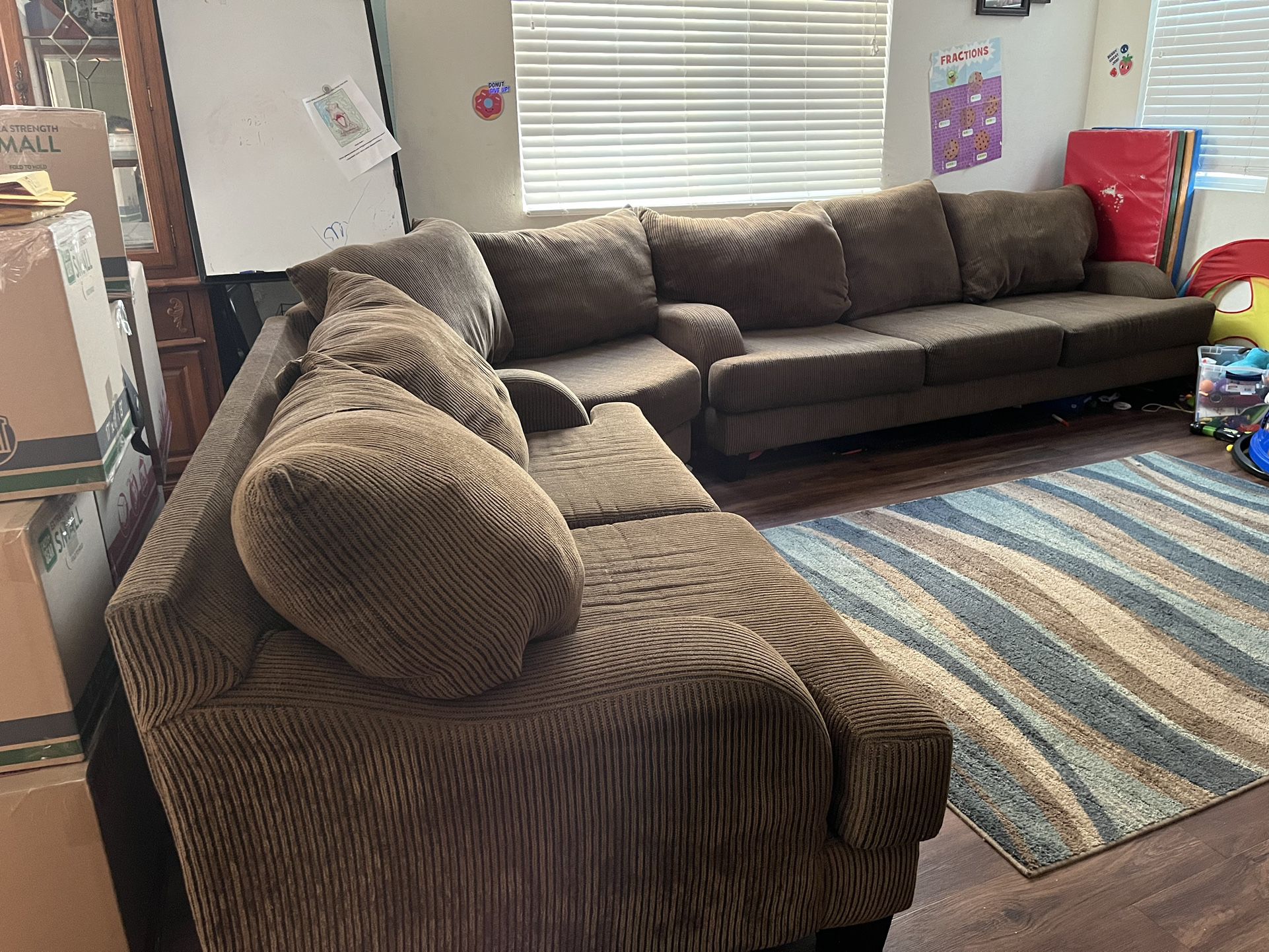 Brown Multi Section Couch
