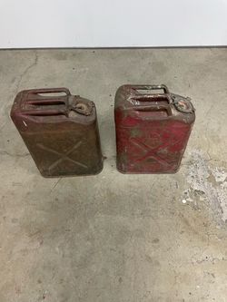 Vintage USA Military Metal Jerry Cans – Pair