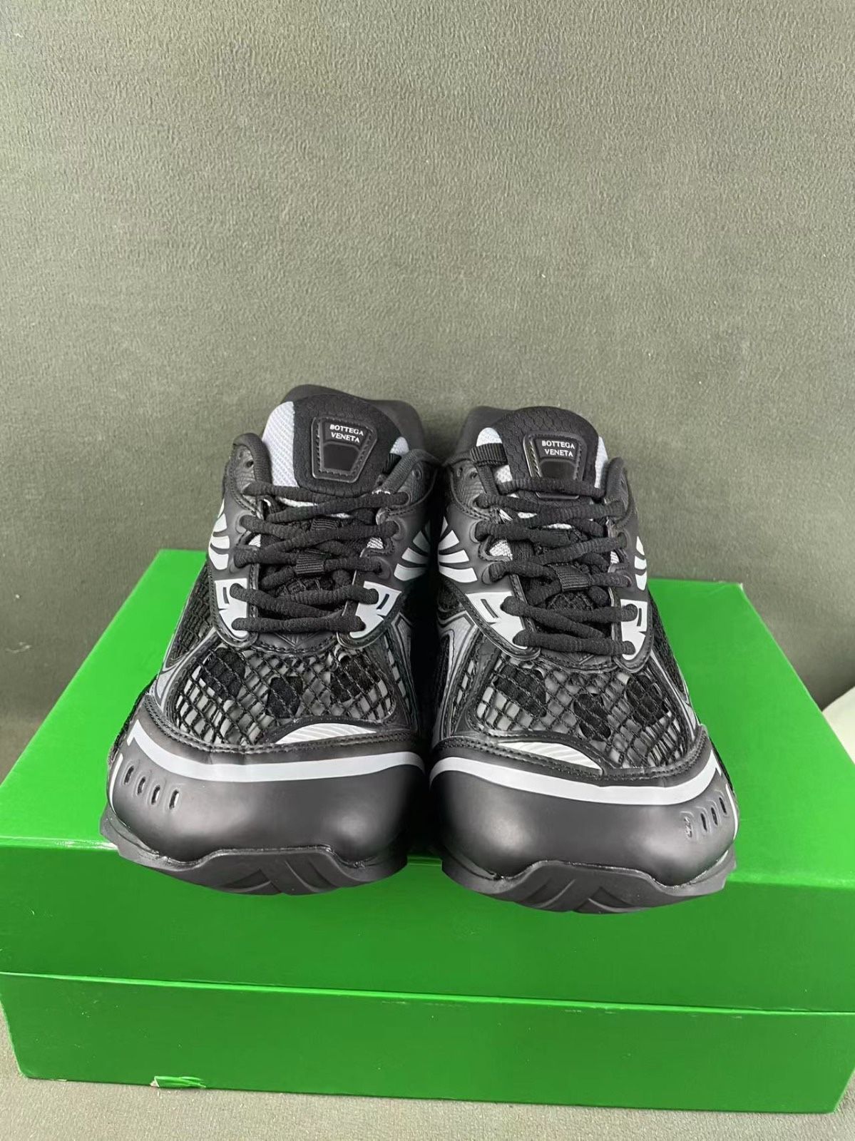 Black bottega veneta orbits sneakers