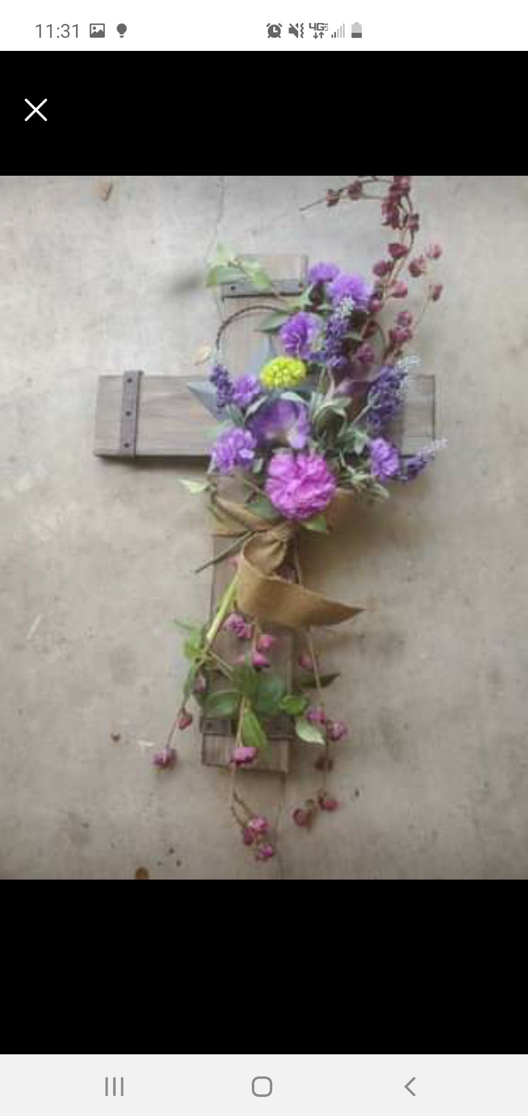 Decorative cross from wedding