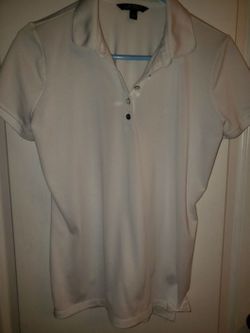 Ralph Lauren Ladies White Polo Shirt Size Large