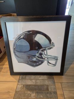 Framed football photo artwork decoration