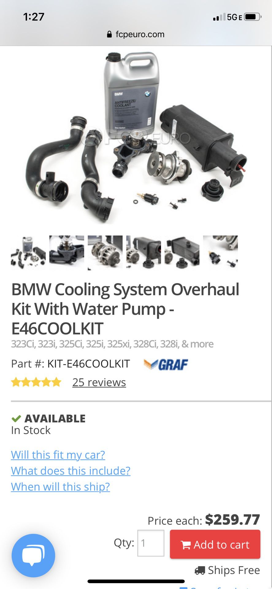Bmw E46 cooling system kit