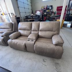 Brown Leather Couch