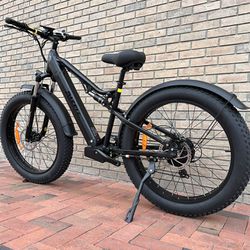 1000 Watt Electric Fat Tire Mountain Bike (26x4.0), 30mph, 40 Mile Distance-Red Or Black