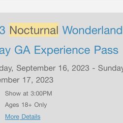 NOCTURNAL WONDERLAND 2023