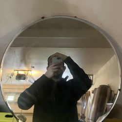 $15  20” Antique Round Wall Mirror 