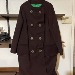 Vintage Chocolate Brown Wool Petticot