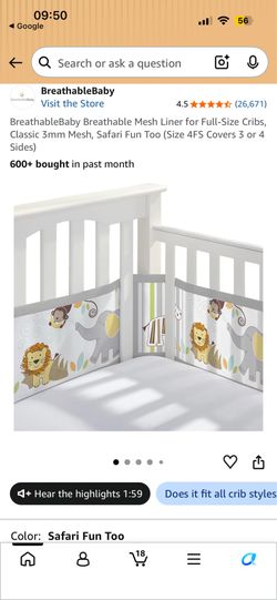 Crib Mesh Liner- Full-Size