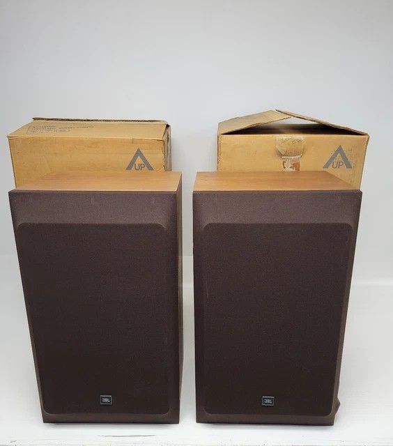 Vintage 1980s Pair of JBL L112 3-Way Speakers w/Boxes -Tested, Mint but Old Foam
