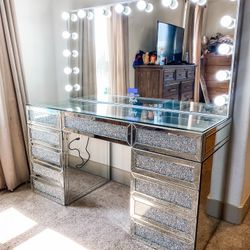 Vanity table (mirror sold separately) OBO for pick up this weekend. Read Description.