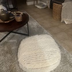 Beanbag ottoman, beige