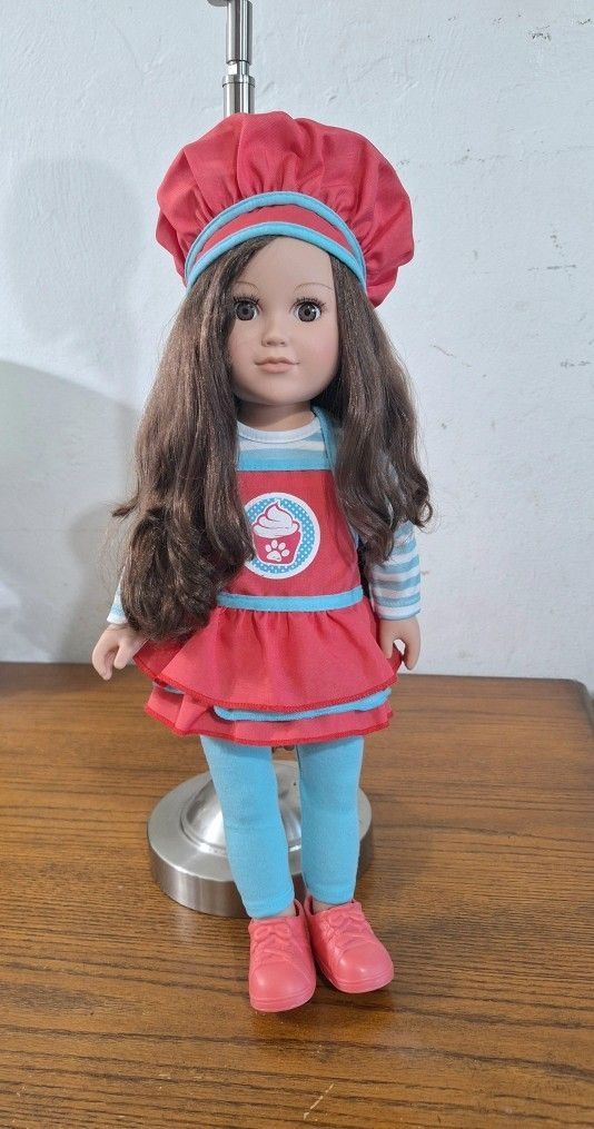 Like New!! VERY HTF!! My Life ( PET TREAT BAKER DOLL 18" ) ..Brown Hair and Brown Eyes 