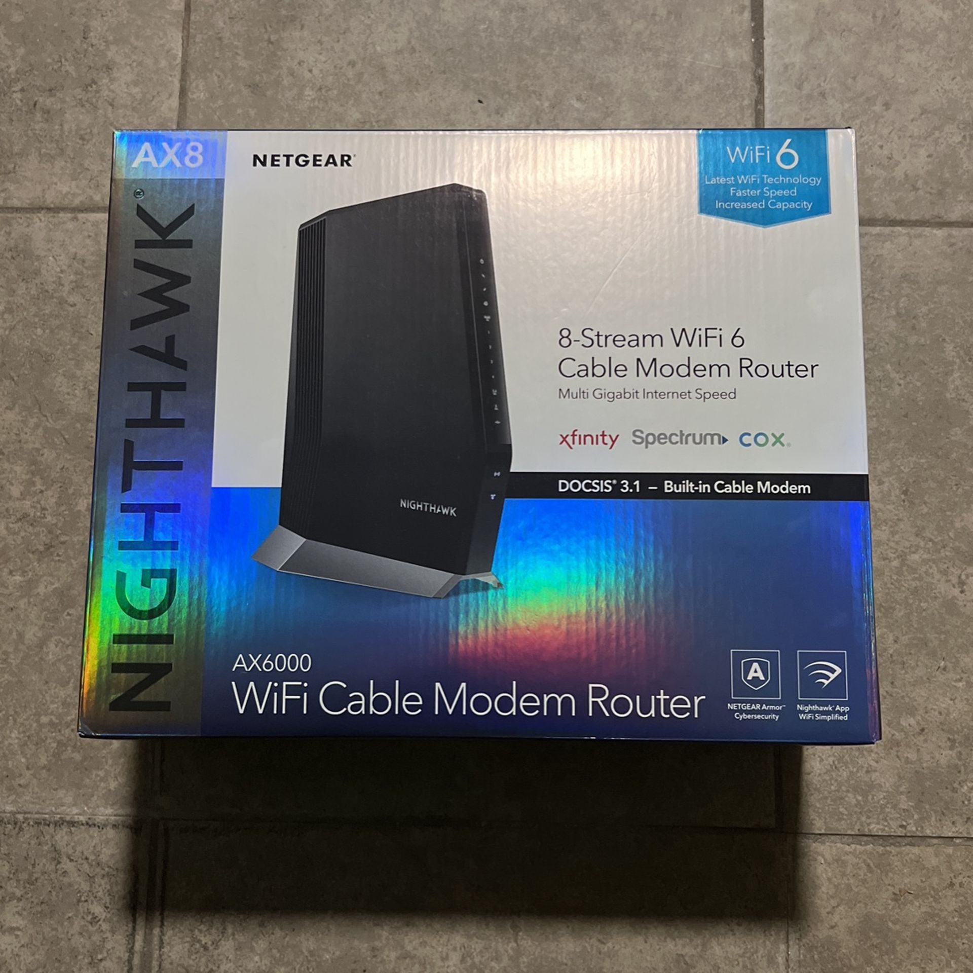Nighthawk AX8 WiFi 6 Cable Modem Router