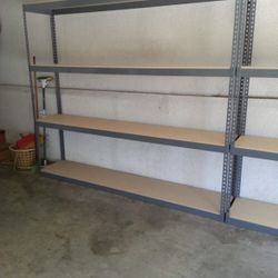 Warehouse Shelving 96 in W x 18 in D Industrial Boltless Garage Storage Racks Commercial Steel Shelves Delivery Available