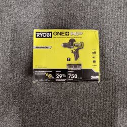 FREE BONUS BATTERY & BITS SET! NEW RYOBI PBLHM101K ONE+ HP BRUSHLESS 1/2 INCH HAMMER DRILL KIT WITH 4AH HP BATTERY, CHARGER & BAG
$149