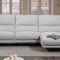 Brand New Grey Super Plush Chenille Power Reclining Sectional Sofa