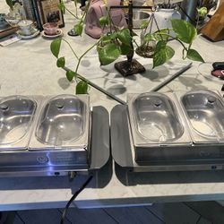 Set Of 2 Warming Tray Double buffet Servers