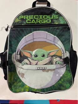 STAR WARS BABY YODA BACK PACK. PRECIOUS CARGO. PRELOVED. 16”