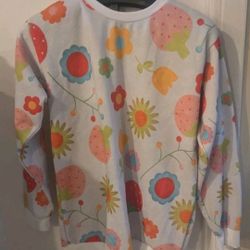Flowers Strawberries Sweatshirt One Size Top 