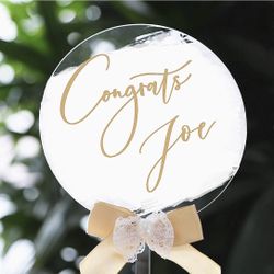 Acrylic Cake Topper 
