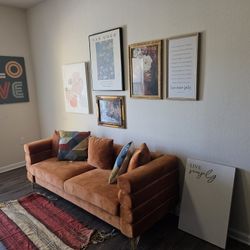 Orange MCM Style Couch