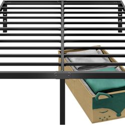 Fohigor 14 Inch Full Bed Frame with Round Corners, Heavy Duty Metal Platform Bed Frame Full Size, Noise Free, No Box Spring Needed, Easy Assembly - St