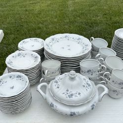 China Dishes  - Blue Print  - 12 Person Set