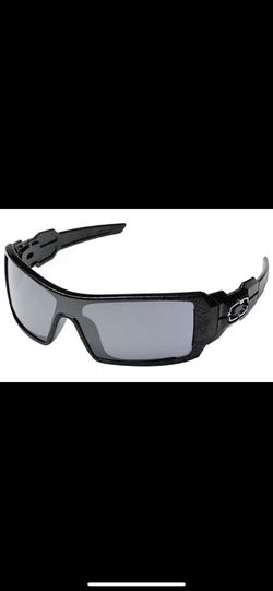 Oakley Oil Rig Silver Ghost Text Sunglasses