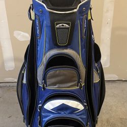 Sun Mountain C-130 Cart Bag – 14-Way Divider – Blue/Gray