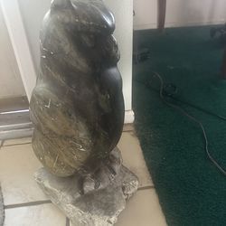 Soapstone owl sculpture