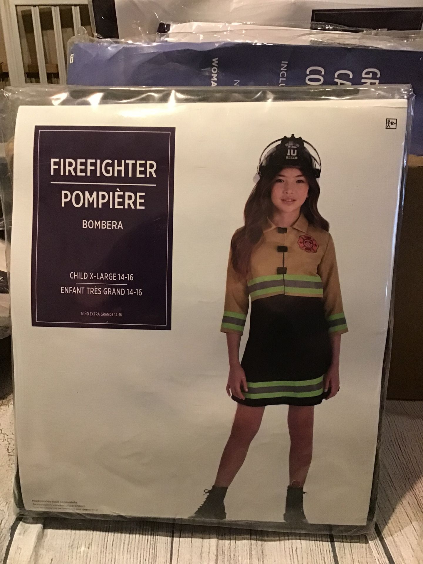 Firefighter Child Costume Size XL 14-16 -NEW