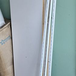 White Wood Shelfs with Metal Suports