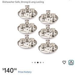 Premium hammerd steel thali set (6)