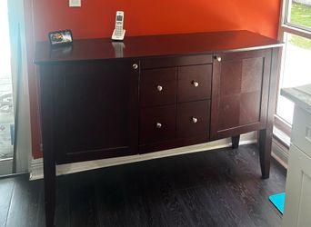 Beautiful, dark wood kitchen buffet
