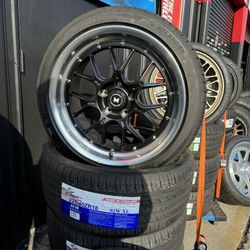 MFLOW WHEELS WITH NEW TIRES 235/40/18 HONDA CIVIC ACCORD INFINITI
