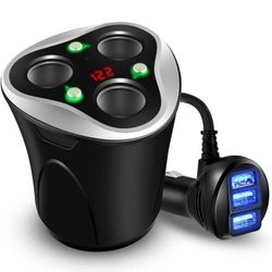 Skyocean 3 Socket Cigarette Lighter Splitter