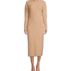 ANTONIO MELANI Tan Long Sleeve Knit Dress Size XS