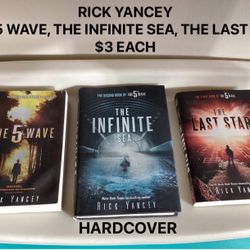 RICK YANCEY BOOKS - THE 5 WAVE, THE INFINITE SEA, THE LAST STAR $3 EACH