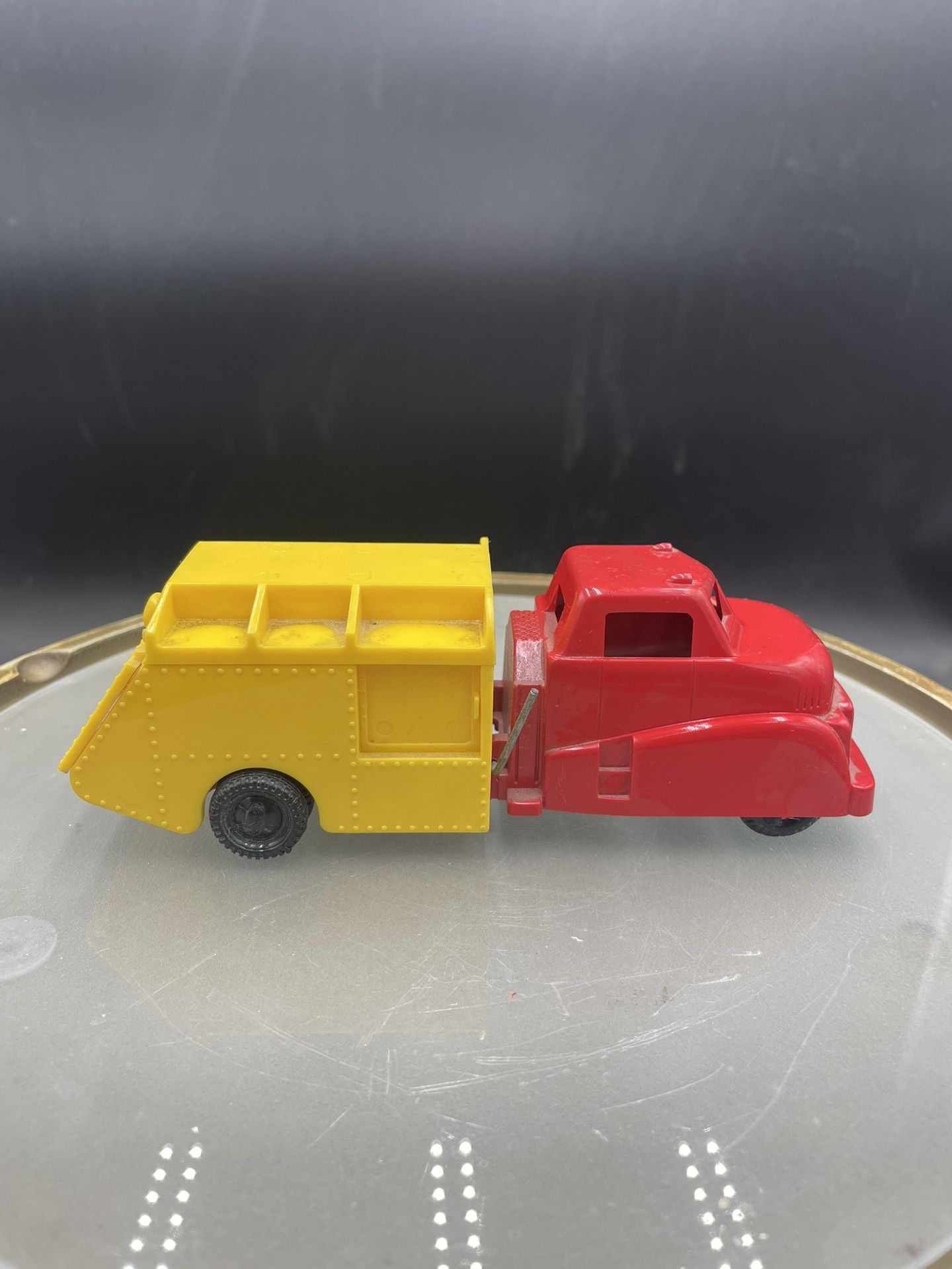 Vintage Ideal Toy Plastic Garbage/Refuse Truck 6.5” VG USA