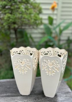 Lenox Porcelain Ivory Vases (2)