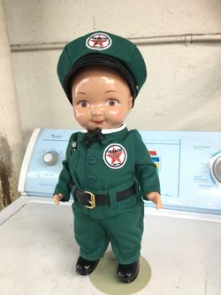 Collectible Texaco gas station attendant buddy Lee doll