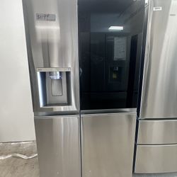 Unused LG Side By Side Refrige With Instaview Glass 