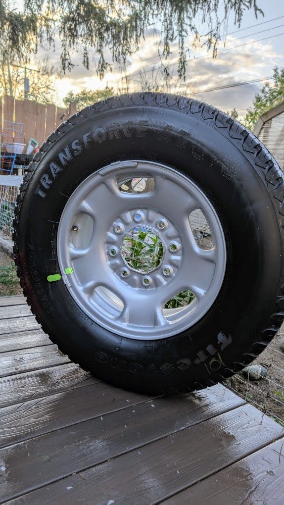 Firestone Transforce LT265/7017 Wheel And Tire Spare From A 2024 Chevy Silverado 1500