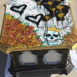 Hand Painted Nightstand 