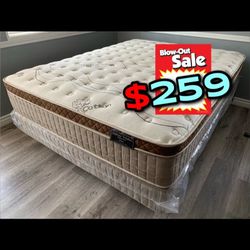 King Organic Cloud Europillow Top 12inch Mattress!!