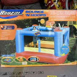 Banzai Bounce ‘n Hoops Play Area 8x8x5.4 Ft - New -Down from $345