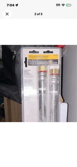 Everbilt Water Heater Install Kit Braided SS Connectors 1000 047 550