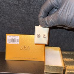 Moissanite Silver Earrings 